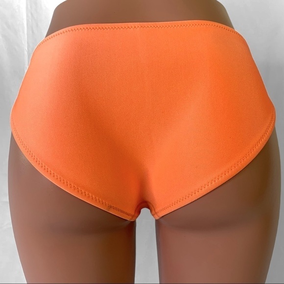 TRIANGL NEOPRENE ORANGE NEON BIKINI BOTTOM LOW RISE POOL TRAVEL SWIMWEAR MEDIUM - Picture 16 of 17